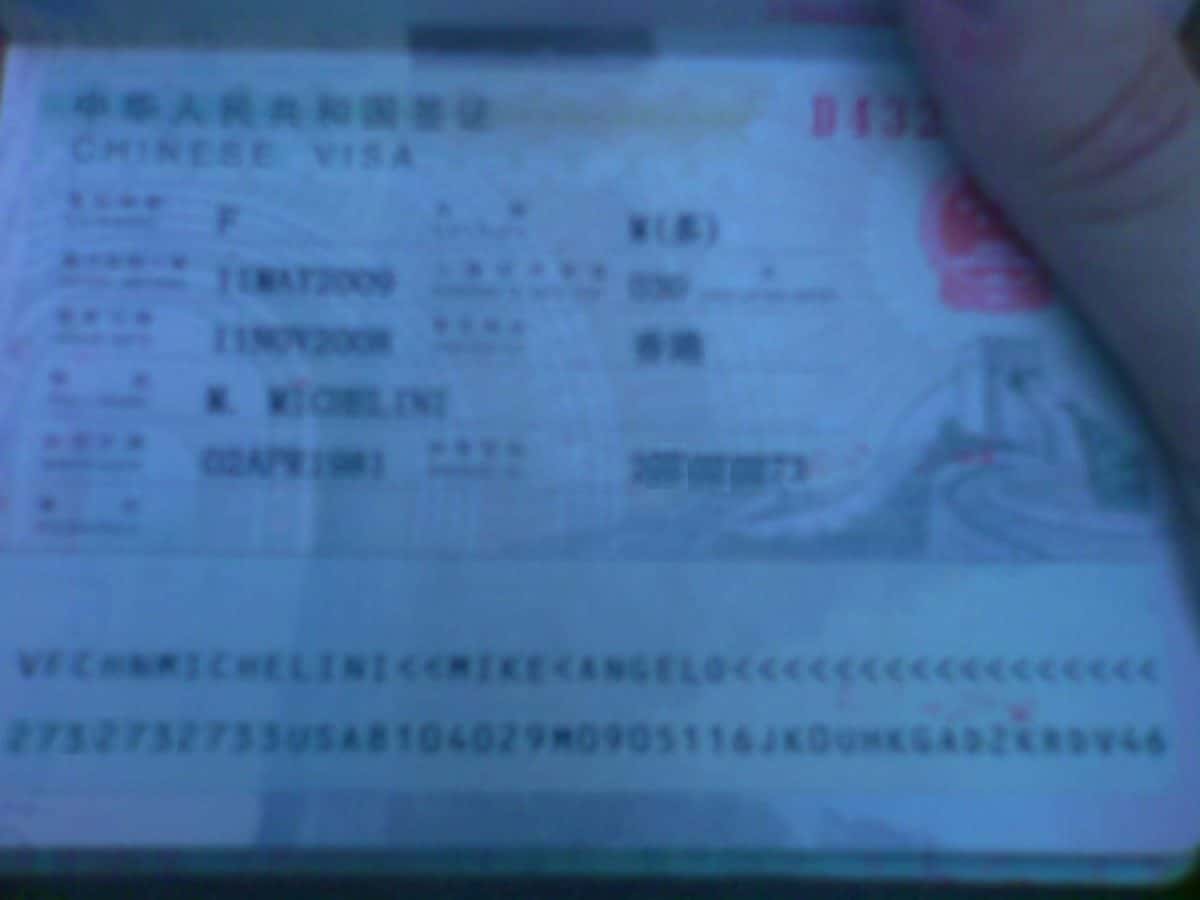 china visa place of issue passport