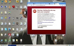 webpage hacked error message