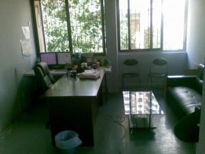 alone in new office