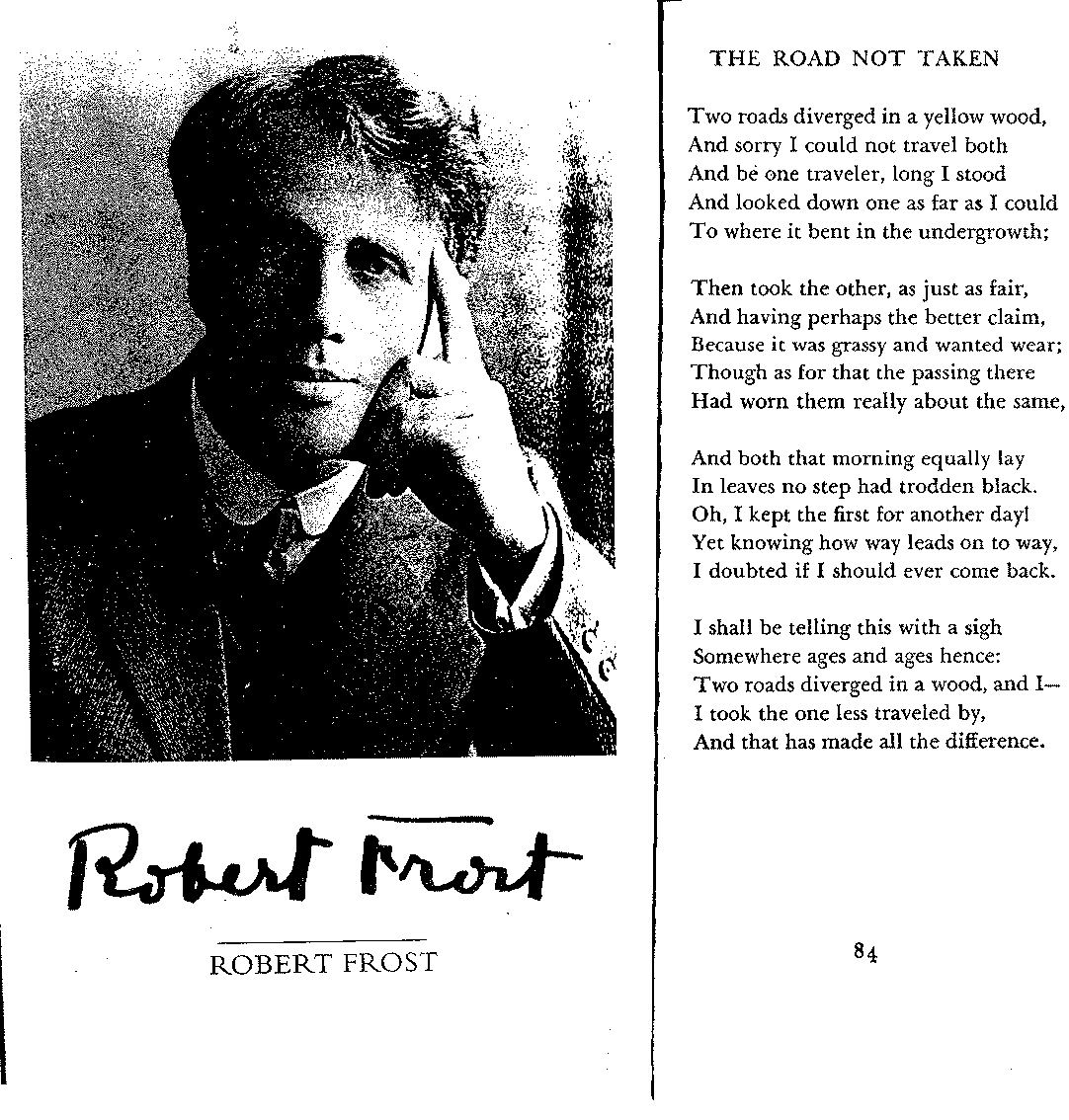 robert frost road not taken pdf