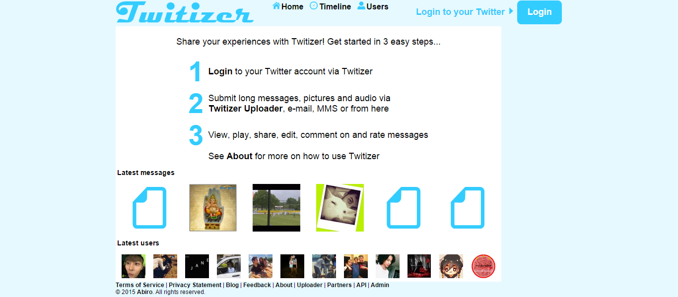 All you need is e-mail, MMS or a browser. App developers can get access to Twitizer's API on request